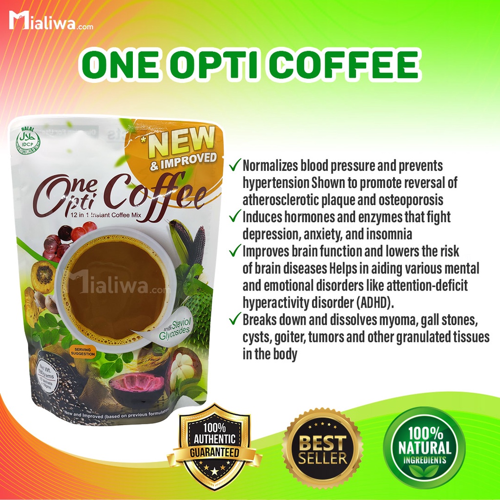 One Opti Coffee 12in1 Mix, Superbrands Powder Coffee Drink Organic