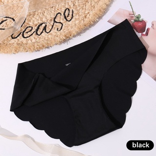 Ready Stock ! Ice Silk Women's Panties Solid Color Woman Underwear Solid Color Female Sexy Lingerie Seamless Panties for Woman Low Rise Hipster Briefs Ladies Big Size Panty 9 Colors Wholesale #7