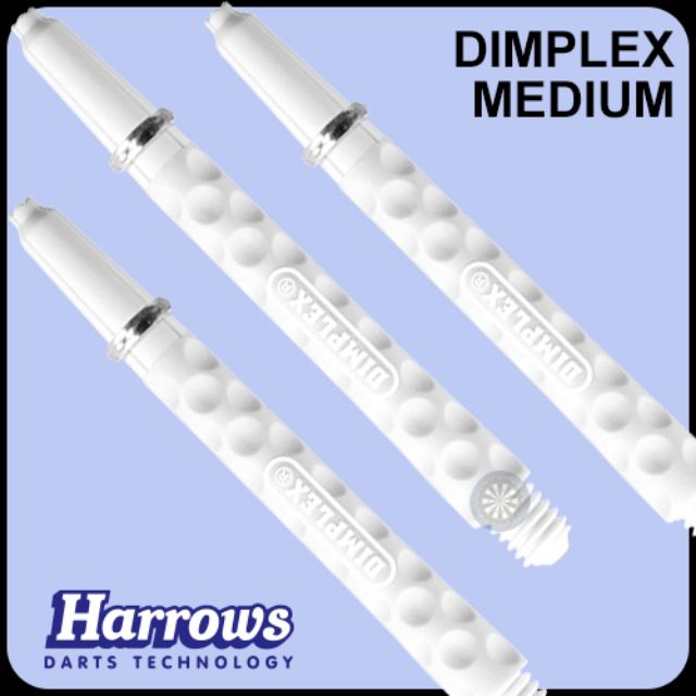 3 with Machined Rings - With Darts Corner Curvy Ballpen 1 set Harrows Dimplex Stems Short White 
