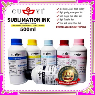 CUYI Sublimation Ink 500ML (6 Colors) Compatible with all Inkjet Printers