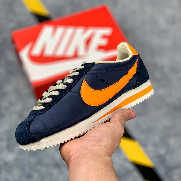 nike classic cortez blue yellow