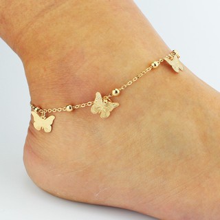 gold charm anklet