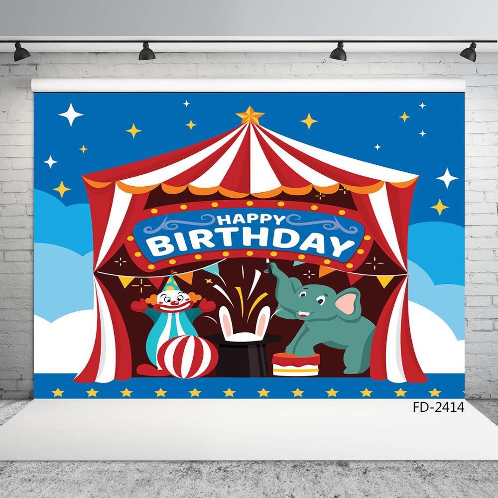 Custom Name Circus Stage Tent Play Birthday Party Banner Background Baby  Children Photography Backdr | Shopee Philippines