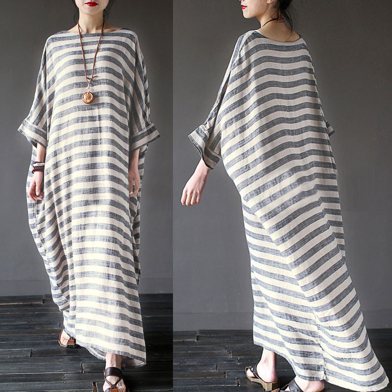 batwing sleeve maxi dress