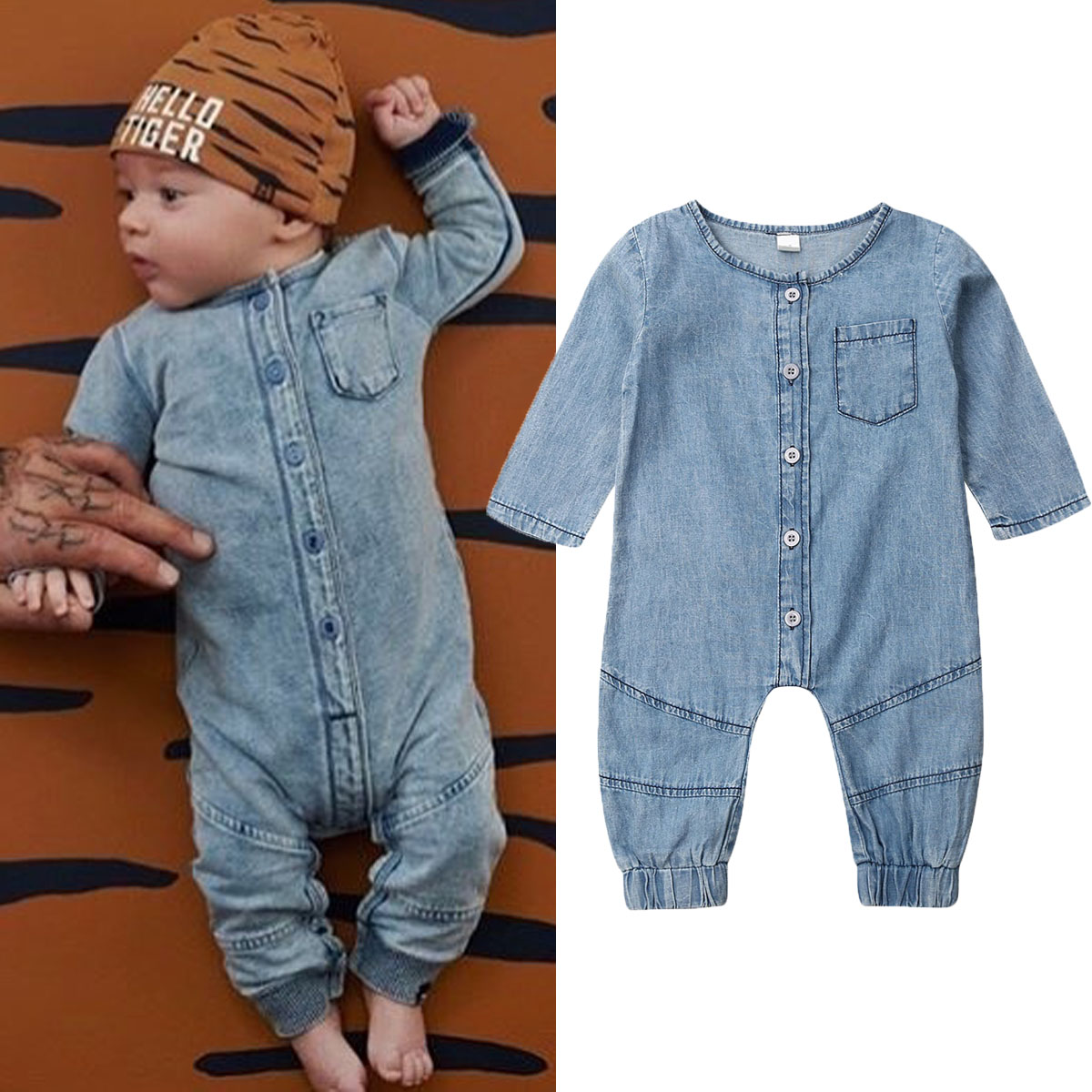 denim jumpsuit for baby boy