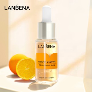 LANBENA Vitamin C Whitening Serum Moisturizer Remove Freckle Speckle Fade Dark Spots Anti-Aging Skincare 15ml