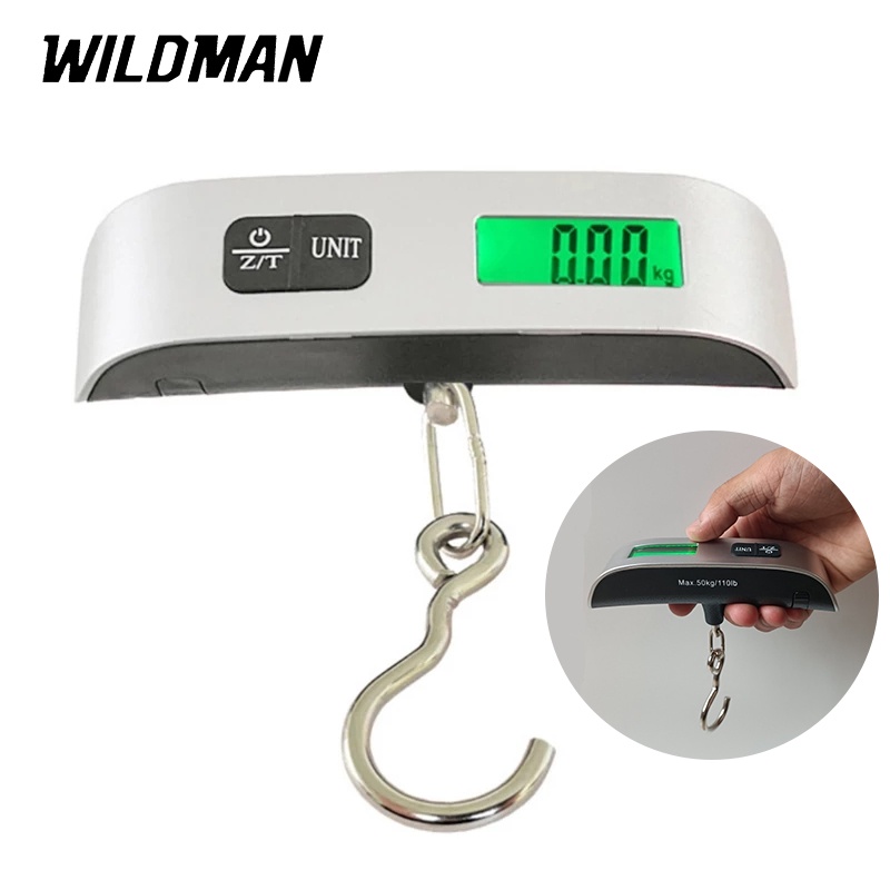 HENGTONG Digital Luggage Scale Suitcase Hand Scale Portable Hanging Scale,LCD Display,kg/lb/st UNIT,Max 50 kg 