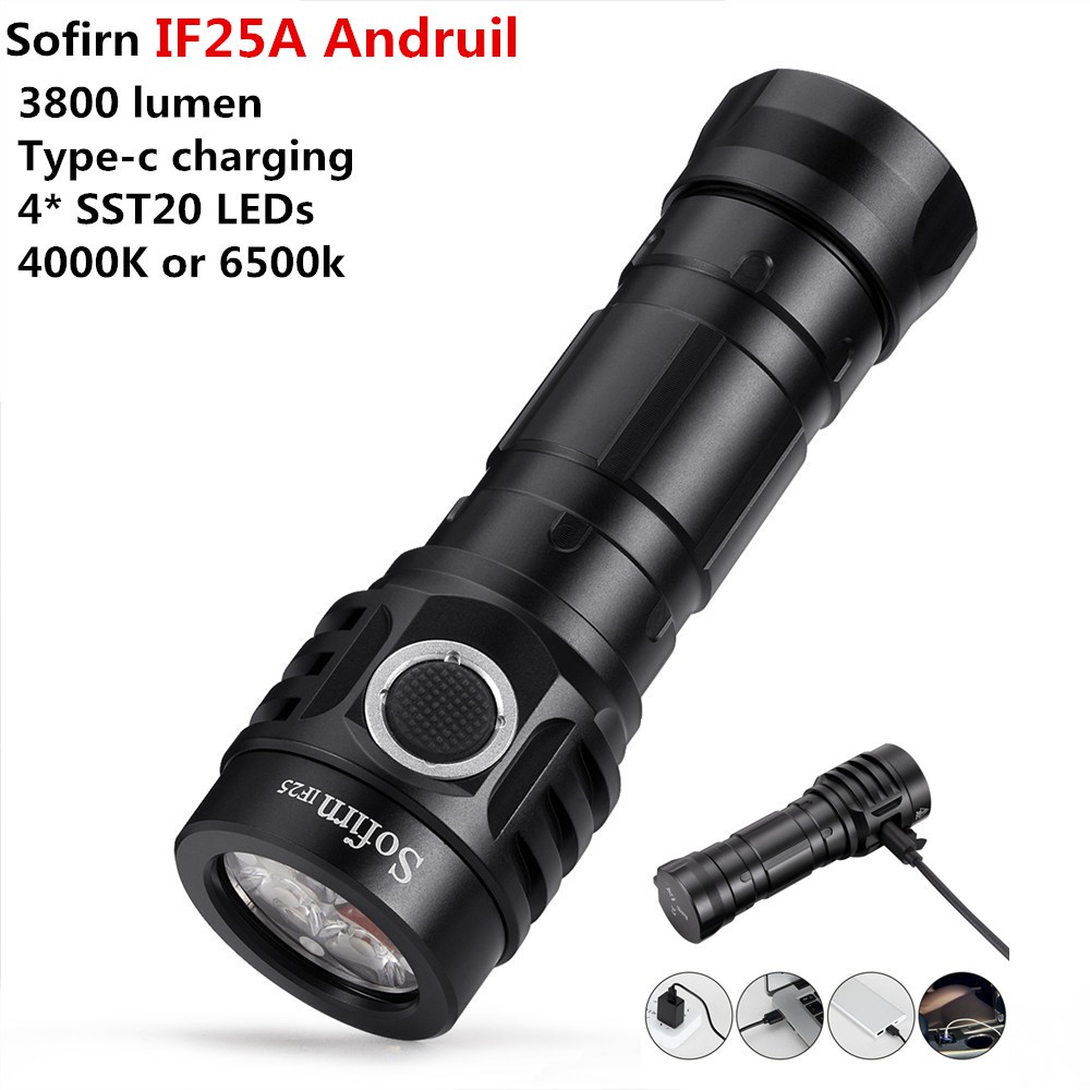 Sofirn IF25A Type-c USB rechargeable LED Flashlight with BLF Original ...