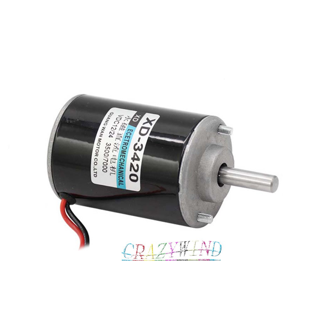 XD-3420 12/24V 30W Permanent Magnet DC Motor High Speed CW/CCW For DIY Generator