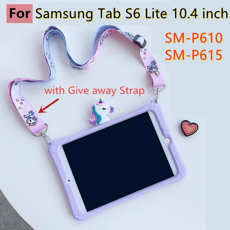 For Samsung Galaxy Tab S6 Lite 10.4 inch 2020 SM P610 P615 Tablet Case Cute unicorn Soft Silicone Shockproof Cover with