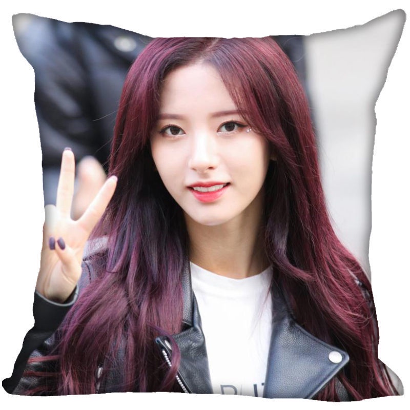 Custom KPOP WJSN Bona Pillow Cover Bedroom Home Office Decorative Pillowcase Square Zipper Pillow Cases Satin Soft No Fade 0519