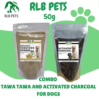 50 grams Tawa Tawa Powder for Dogs & 50 grams Activated Charcoal Powder for Dogs Healthy Food Topper