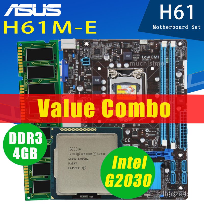 "Spot Fast Delivery"Asus H61ME Motherboard With Intel Pentium G2030