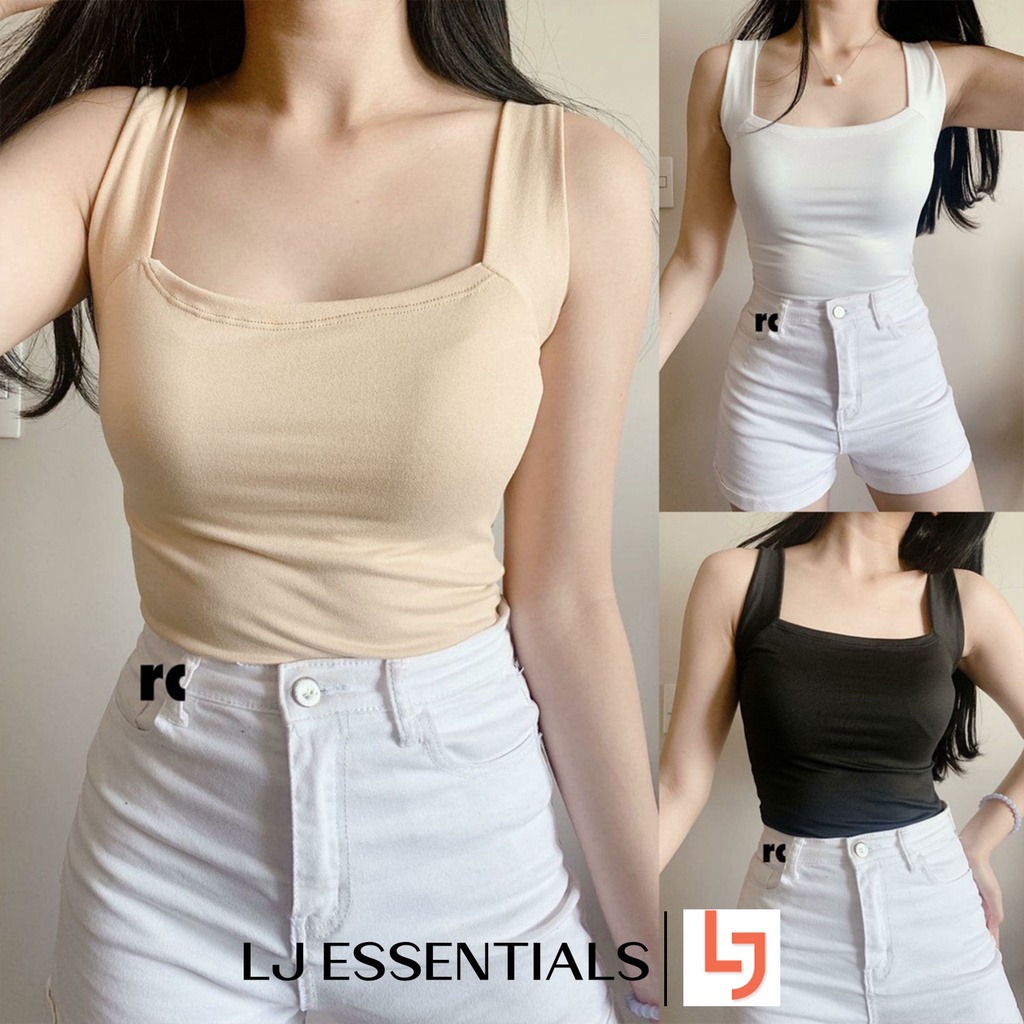 Sleeveless Korean Crop Top (Cotton Spandex) | Shopee Philippines