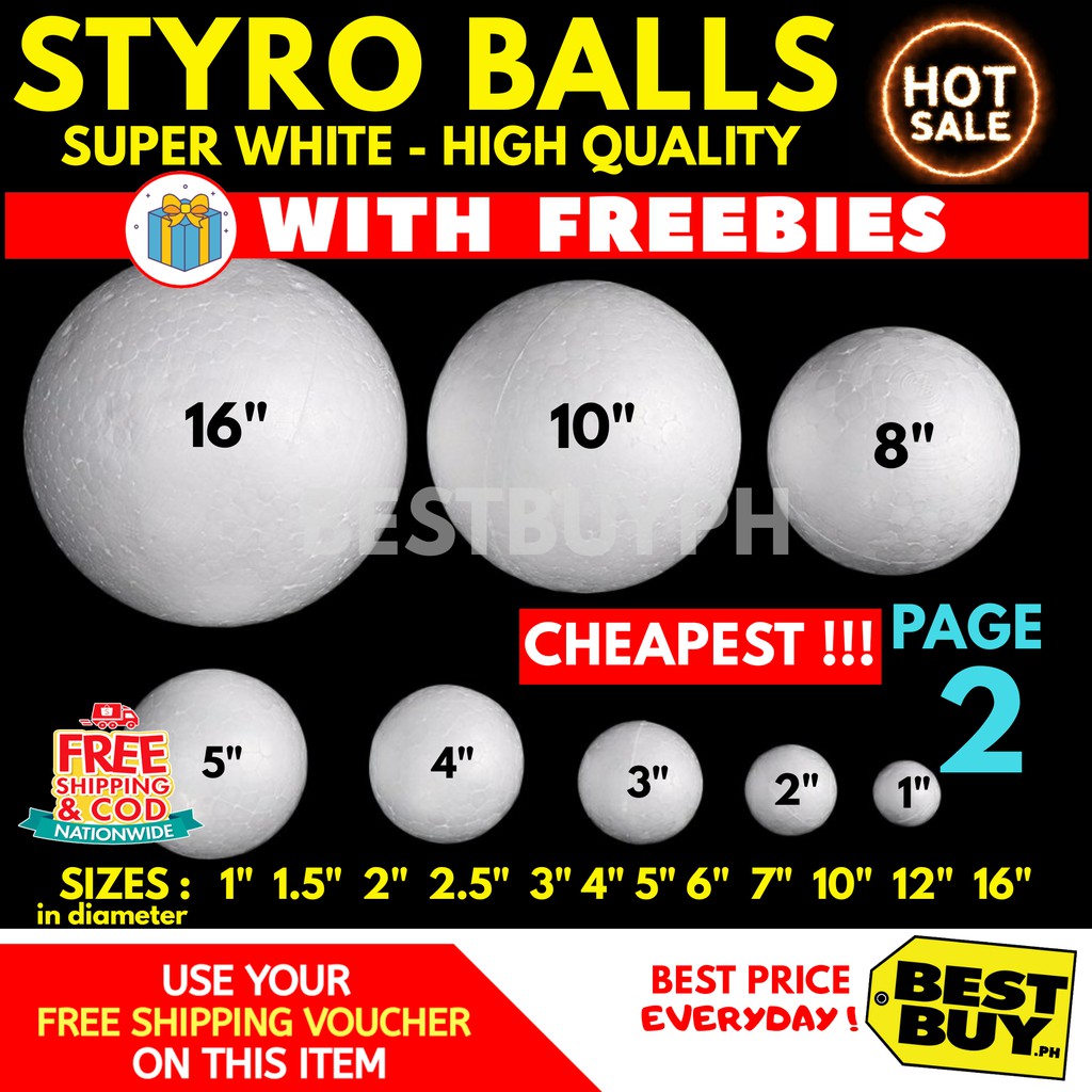 STYRO BALLS [PAGE2] [MANY SIZES] Shopee Philippines