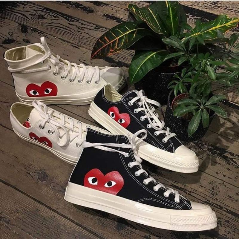CONVERSE CDG PLAY Comme des Garçons (HIGHEST QUALITY) | Shopee Philippines