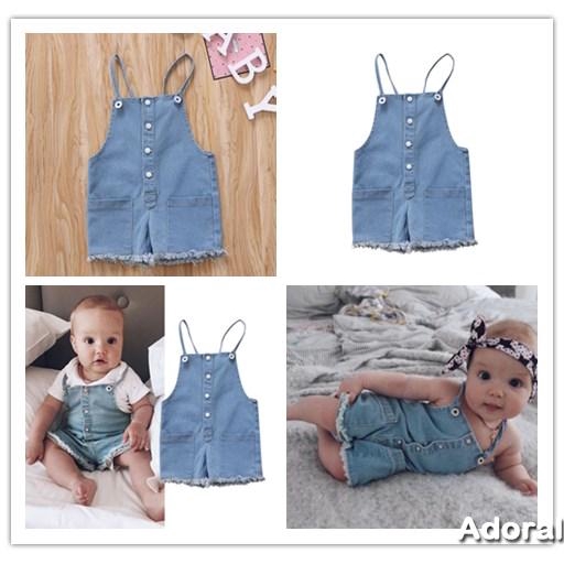 newborn denim romper