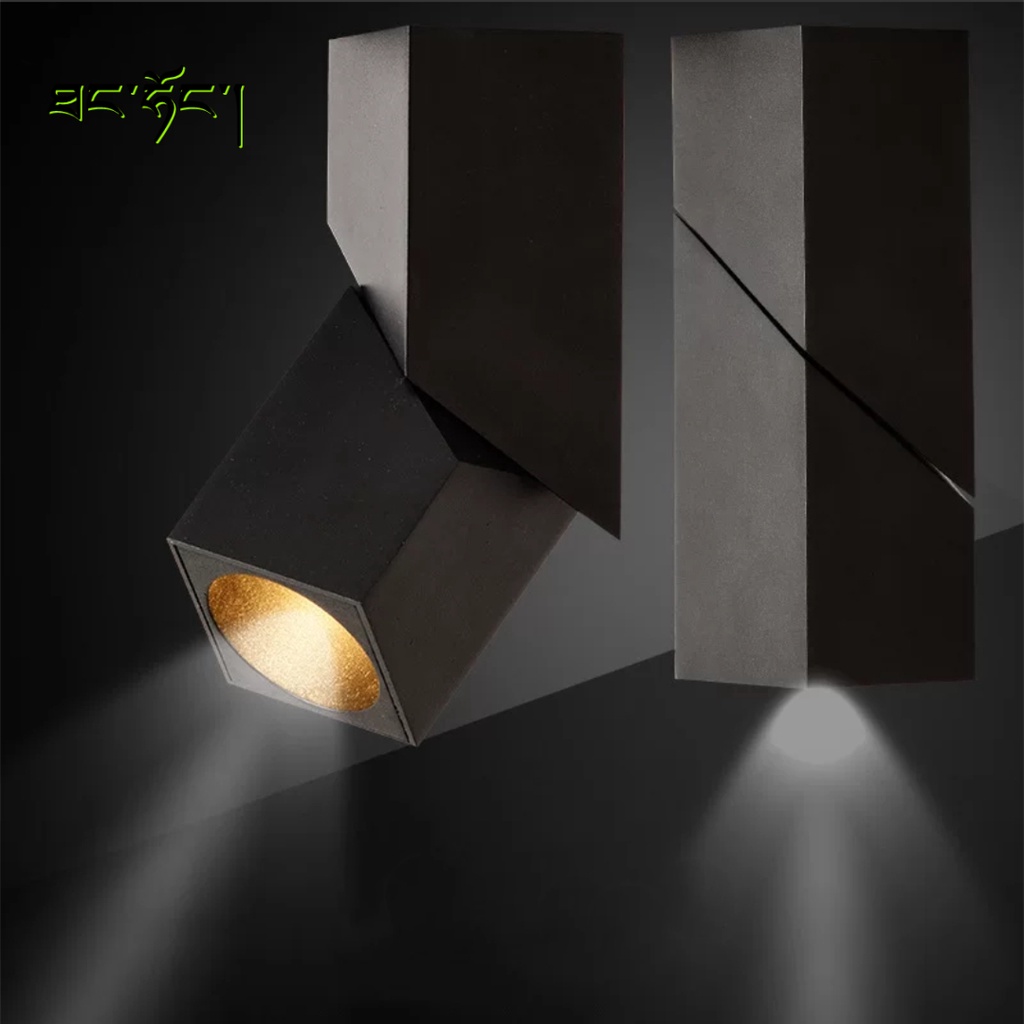 ∏Creative Oblique Cut LED Spotlight/Track Light Rotatable Ceiling Lamp Bedroom Living Room Clothin
