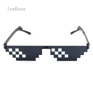 2022IceRose Thug Life Glasses Deal With It Meme Thug Life MLG Shades Frameless Pixel Unisex Eyeglass #1