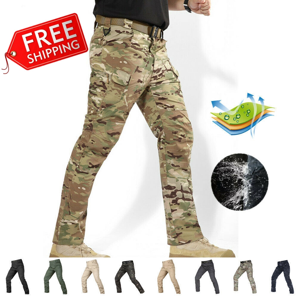 mens cargo camo trousers