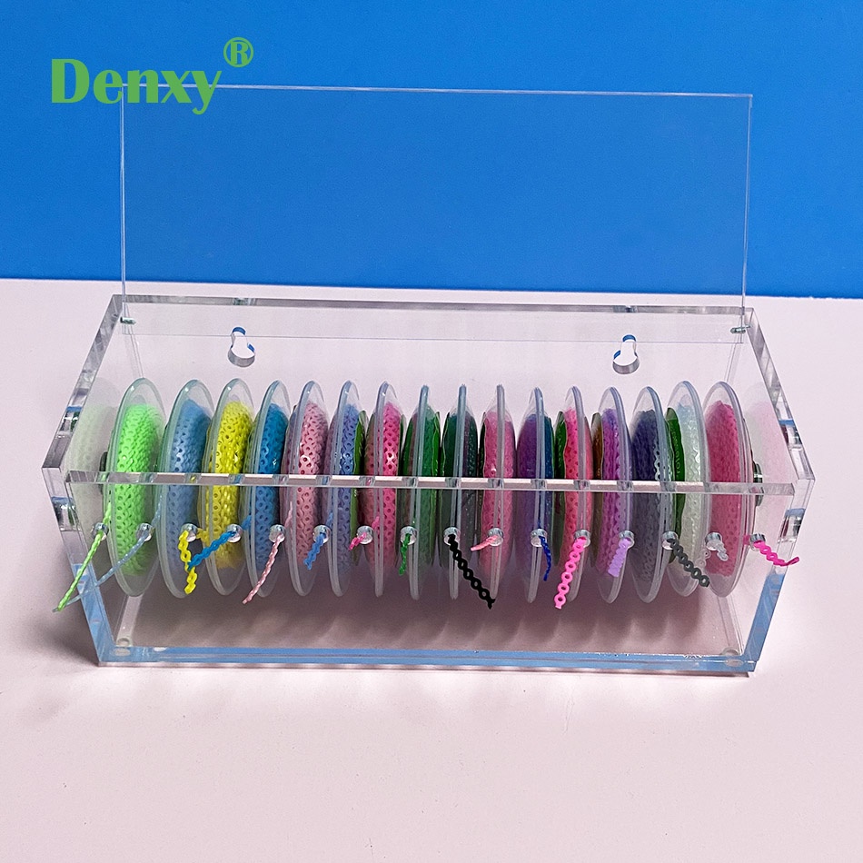 1 pc Dental Orthodontic Power Chain Acrylic Dispenser Placing Box Power