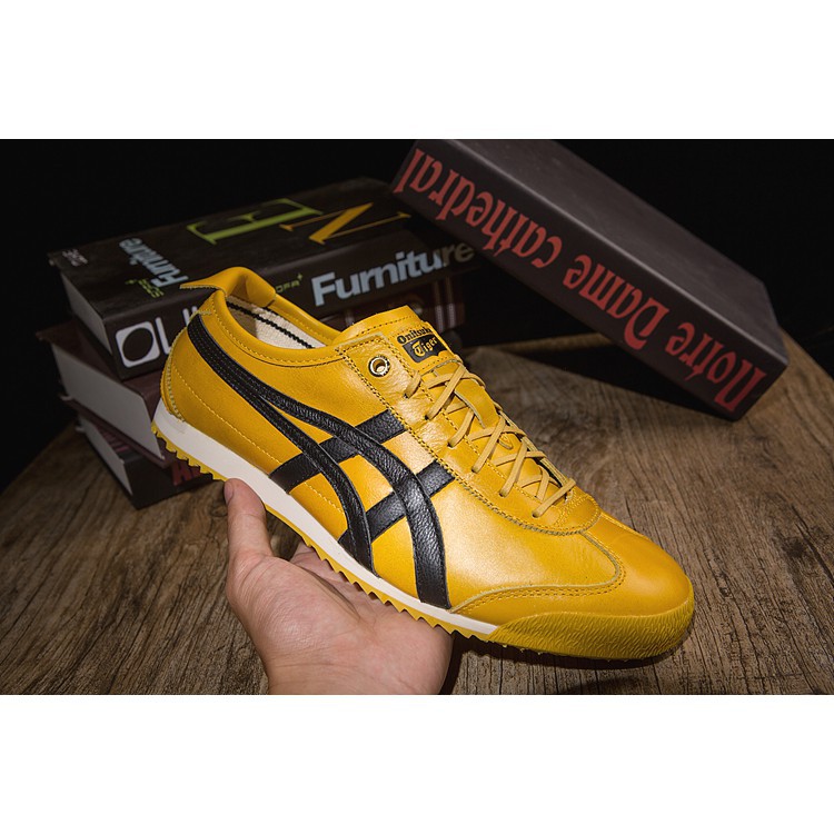 Ready Stock Onitsuka Tiger Mexico 66 Slip On Classic Running Sneakers Yellow Black Shopee Philippines