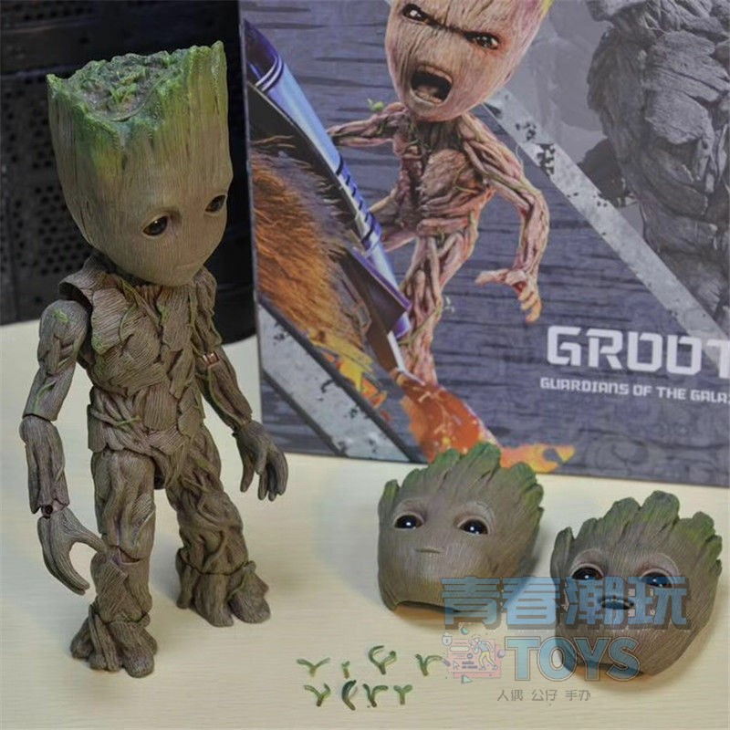 Avengers Galaxy Guards Ht1 1 Little Tree Baby Groot Groot Doll Hand Made Model Shopee Philippines