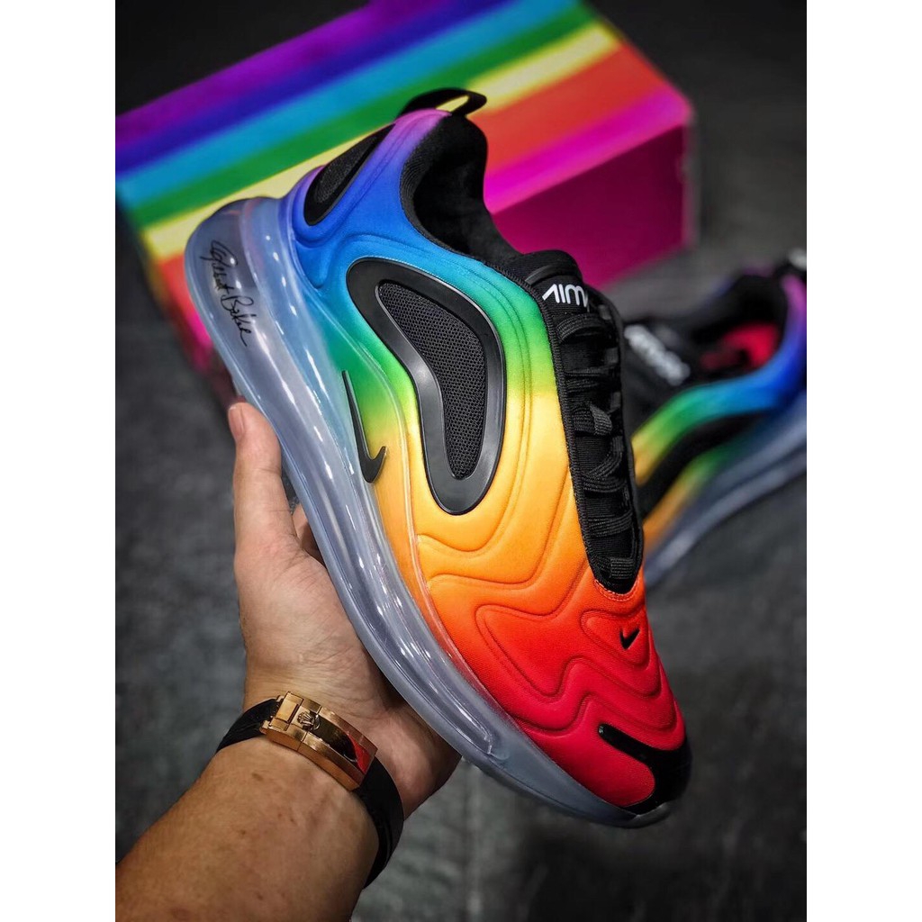 rainbow colored nike shoes