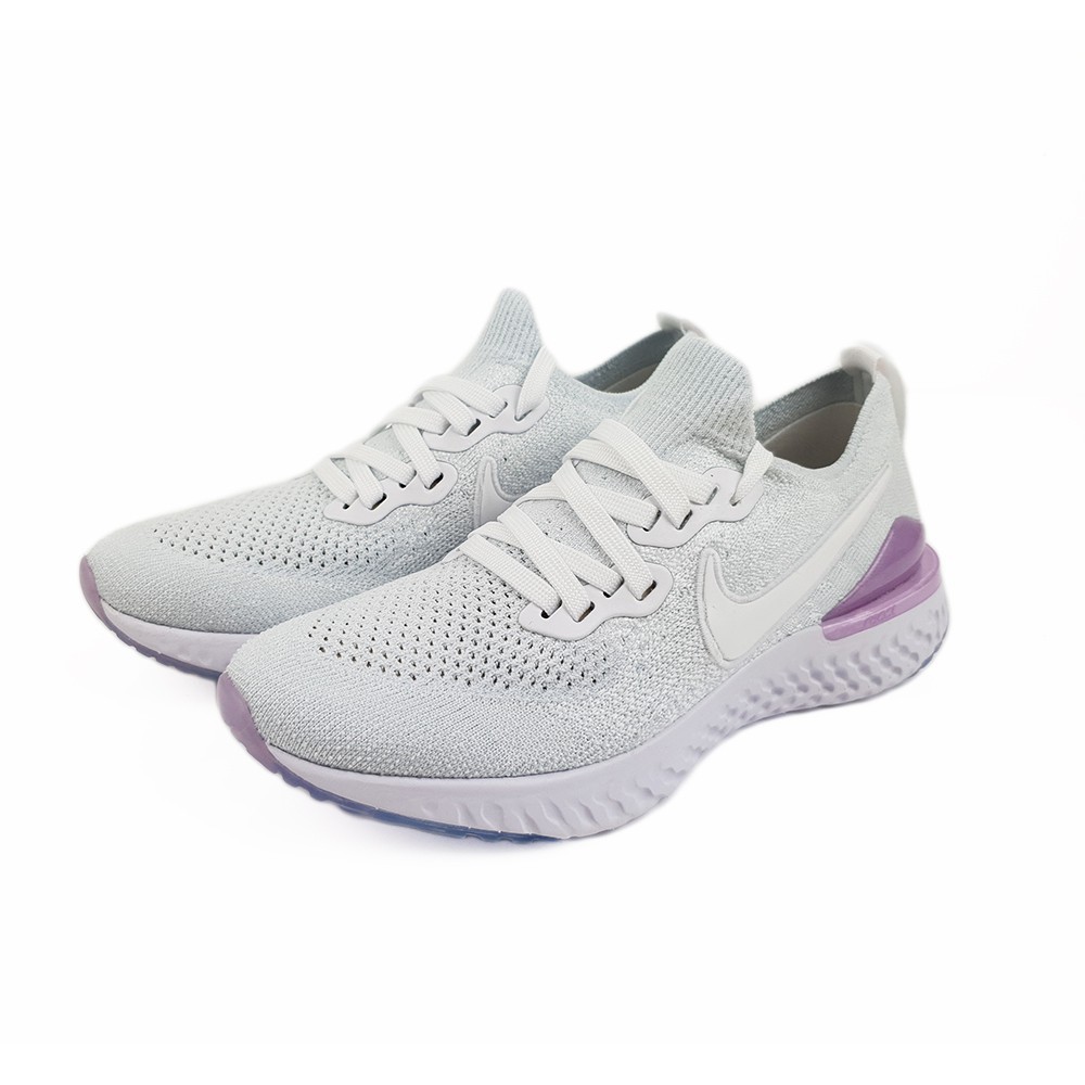 epic react flyknit 2 white and purple
