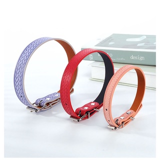 Pet New Creative Meaning Safe Woven Printing Pu Leather Cat and Dog Collar Style Simple Atmosphere / Size Adjustable #2