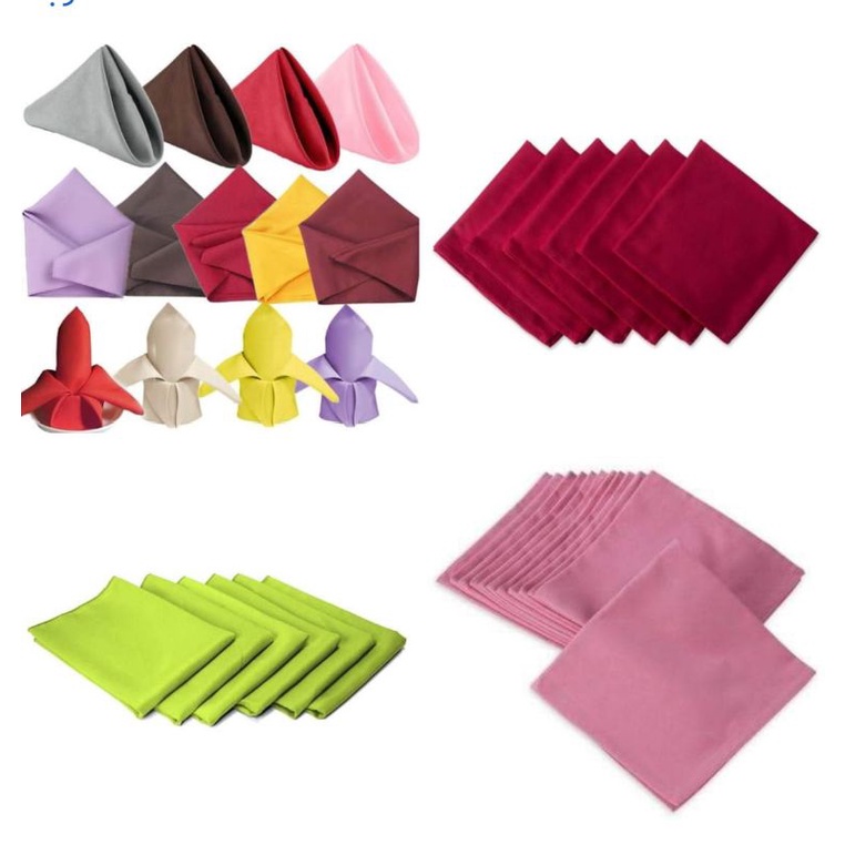 Dinner Cloth Napkin - PER PACK  (6pcs) 10x10/11x11/12x12/13x13/14x14 inches