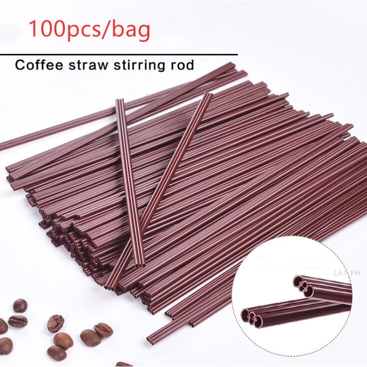Disposable Coffee Stirrer Straw Drinking Stirring Tea Milk 100pcs