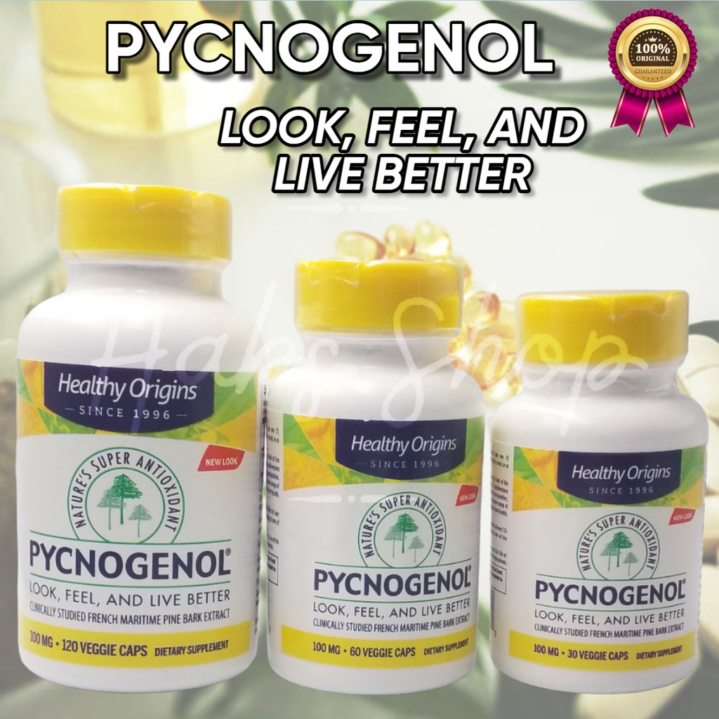 Healthy Origins Pycnogenol 100 Mg 30 Or 60 Or 120 Veggie Caps | Shopee ...