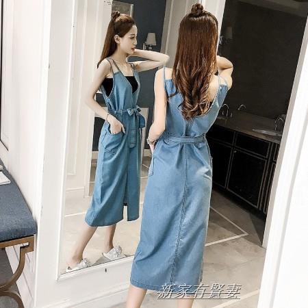 backless denim dress