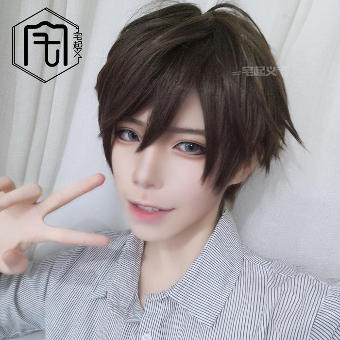 Boutique Wig丨male Wigs Korean Boys Brown Handsome Personalit