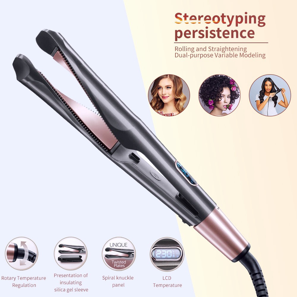 2 in 1 hair straightener and curling iron