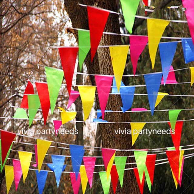 3m Plastic Banderitas Festival Flag Assorted Color Shopee Philippines