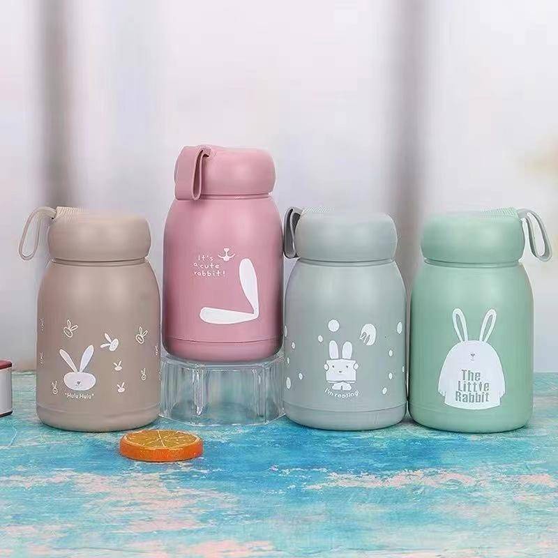 330MLCute Rabbit Water Cup Glass Water Cup School Thermal Bottle Coffee