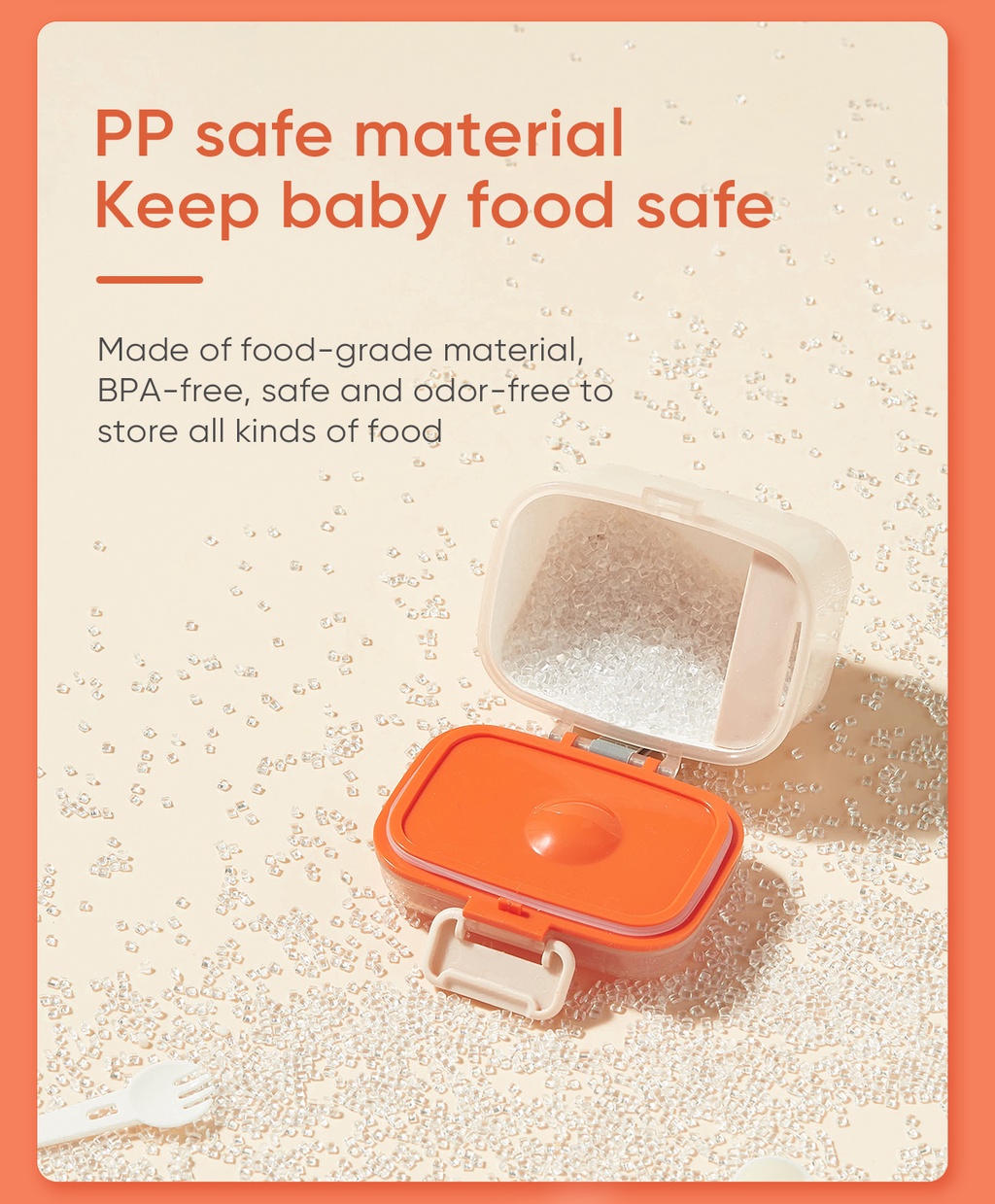 Yoboo Portable Milk Powder Container 360ML Convenient Double Sealed