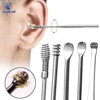 5Pcs Stainless Wax Curette Remover Cleaner Ear Care