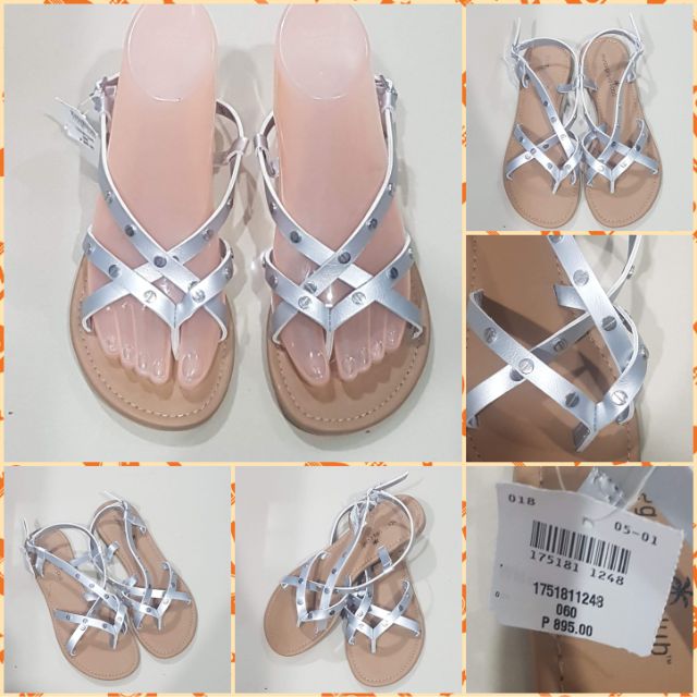 silver sandals flat payless