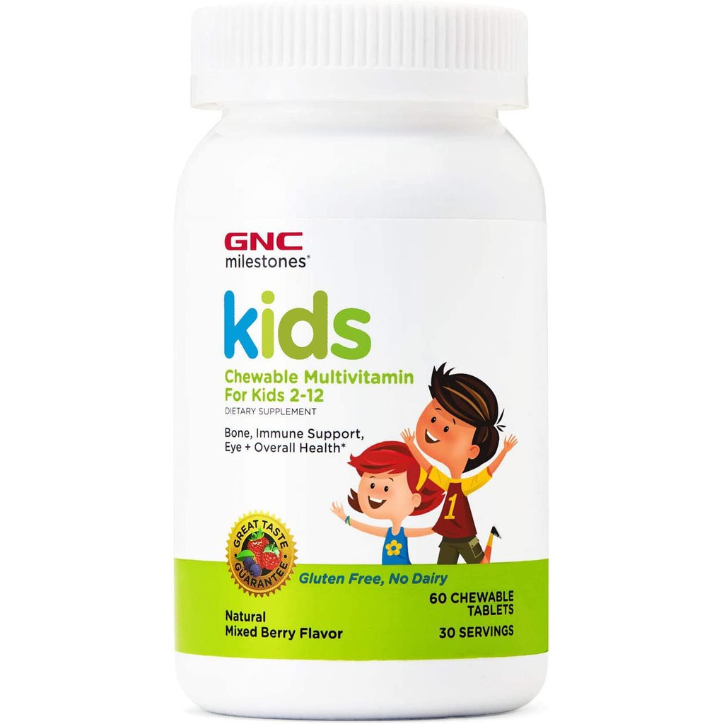 GNC Milestones Kids Chewable Multivitamin for Kids 2-12, 60 Chewable ...
