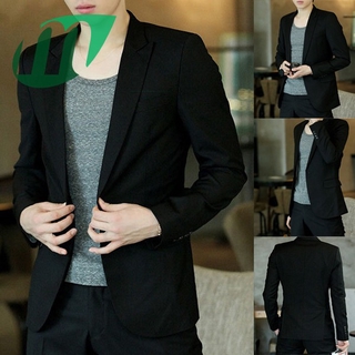 ❥Men\'s clothing❥ Men Blazer Coat Slim Suit Korean Style Black Casual Business Daily Jackets
