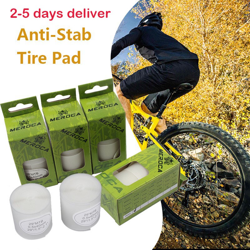 2pcs Set Mountain Road Bike Bicycle Tire Liner Puncture Proof Belt Protect Pads 