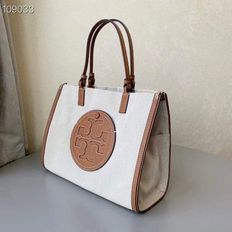Tory burch ella tote canvas leather | Shopee Philippines