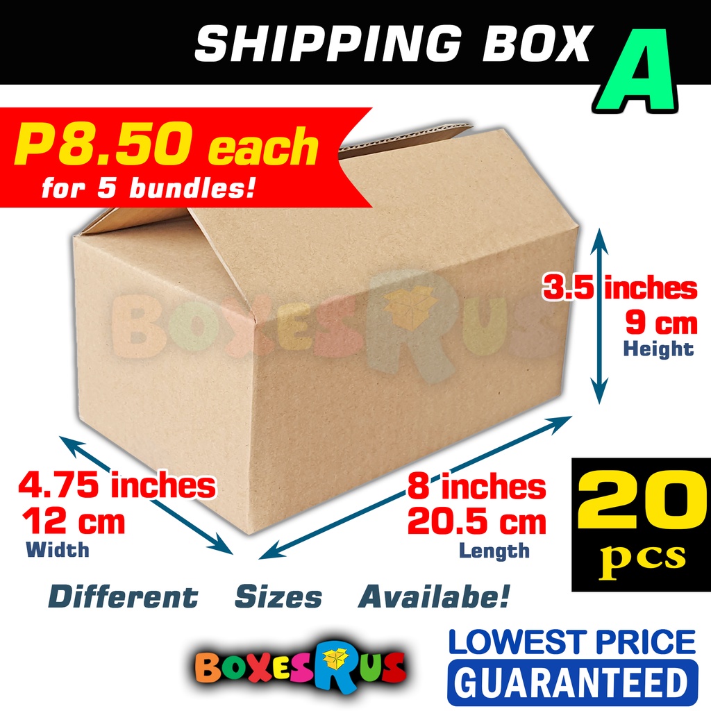 pcs P9 25 Small Box A Shipping Corrugated Carton Bundle 5 X 1 X 90 Mm 8 X 4 75 X 3 5 Inch Shopee Philippines