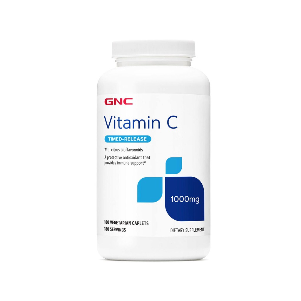 Gnc Vitamin C 1000 Mg 180 Vegetarian Caplets Shopee Philippines