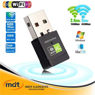 AC600 DRIVER FREE 600Mbps Wireless USB Wifi Adapter 2.4G 5GHz Dual Band ...