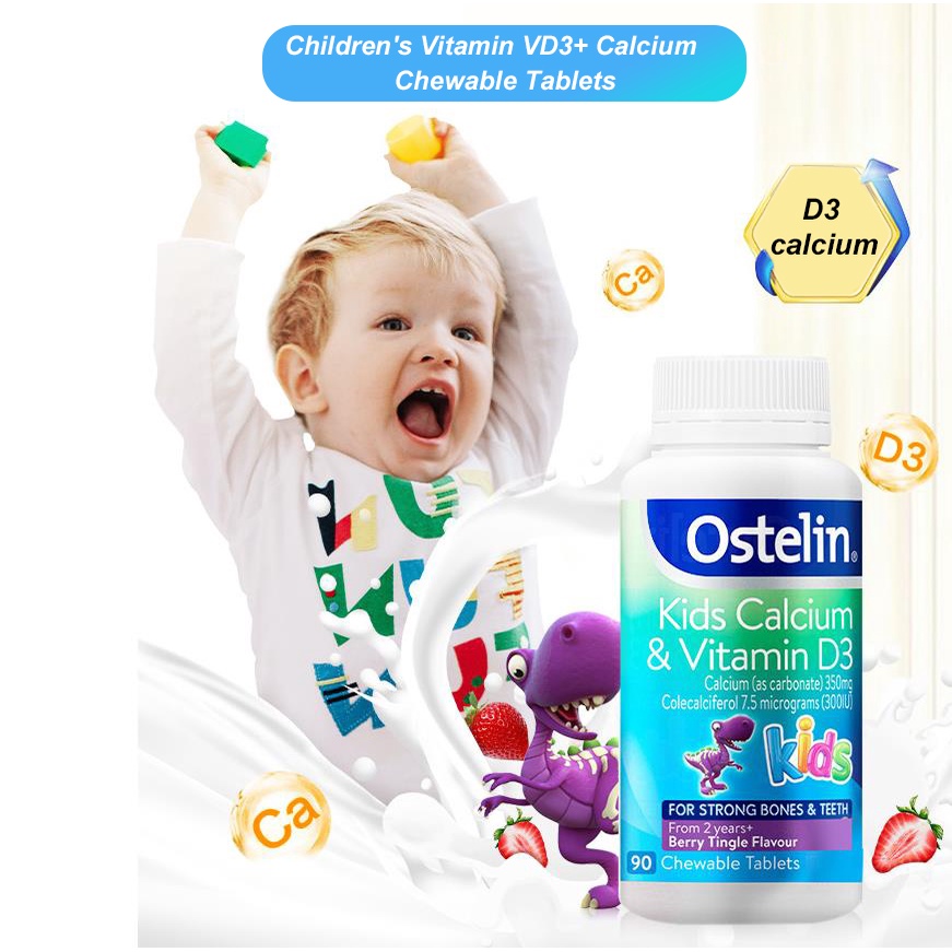 Ostelin Children's Calcium Tablets with Vitamin D3 90 Capsules Baby and