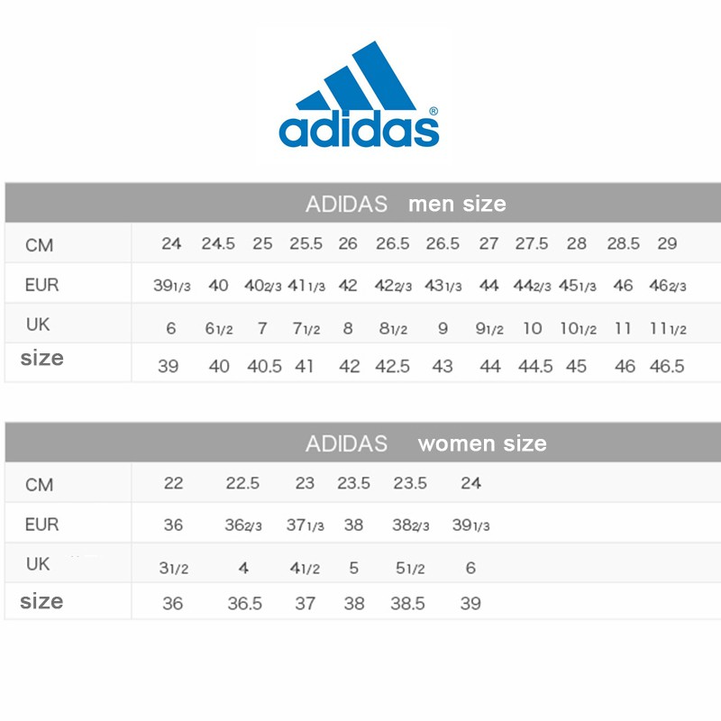 size adidas womens